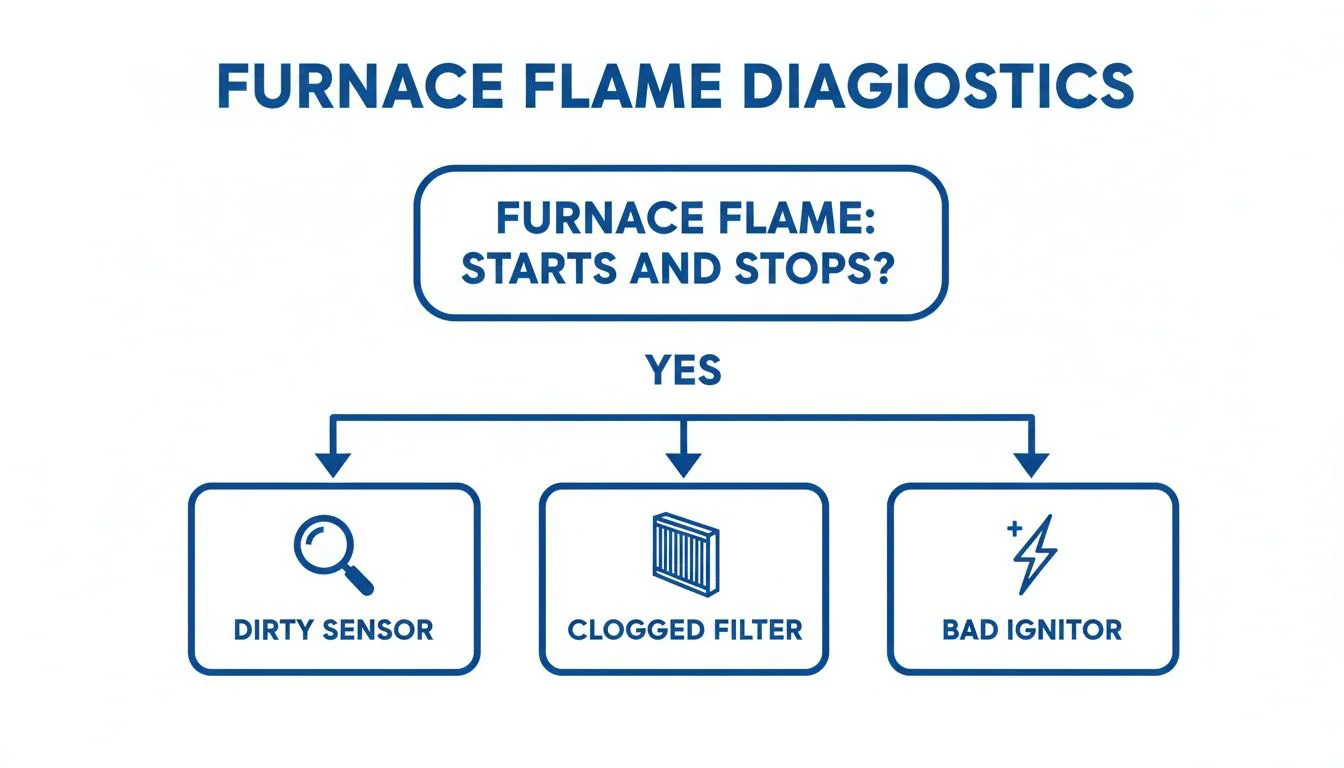 Furnace flame diagnostics