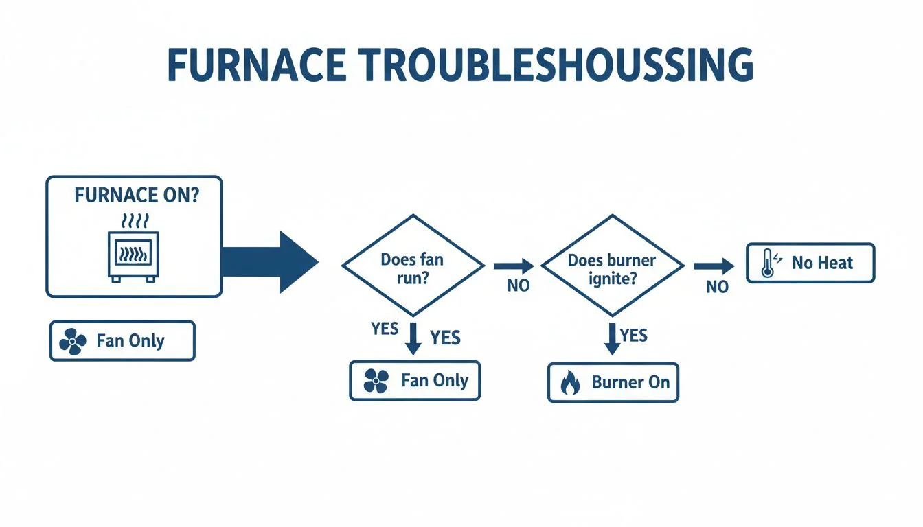 Furnace troubleshooting flowchart
