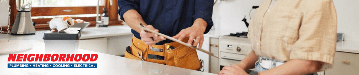 A heating professional discussing heating options including heat pump system, energy efficient furnace with a heat exchanger, mini split heat pumps, and the electric bill.